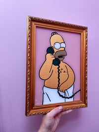 Image 3 of Homer Towel - gold frame