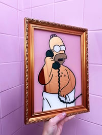 Image 1 of Homer Towel - gold frame