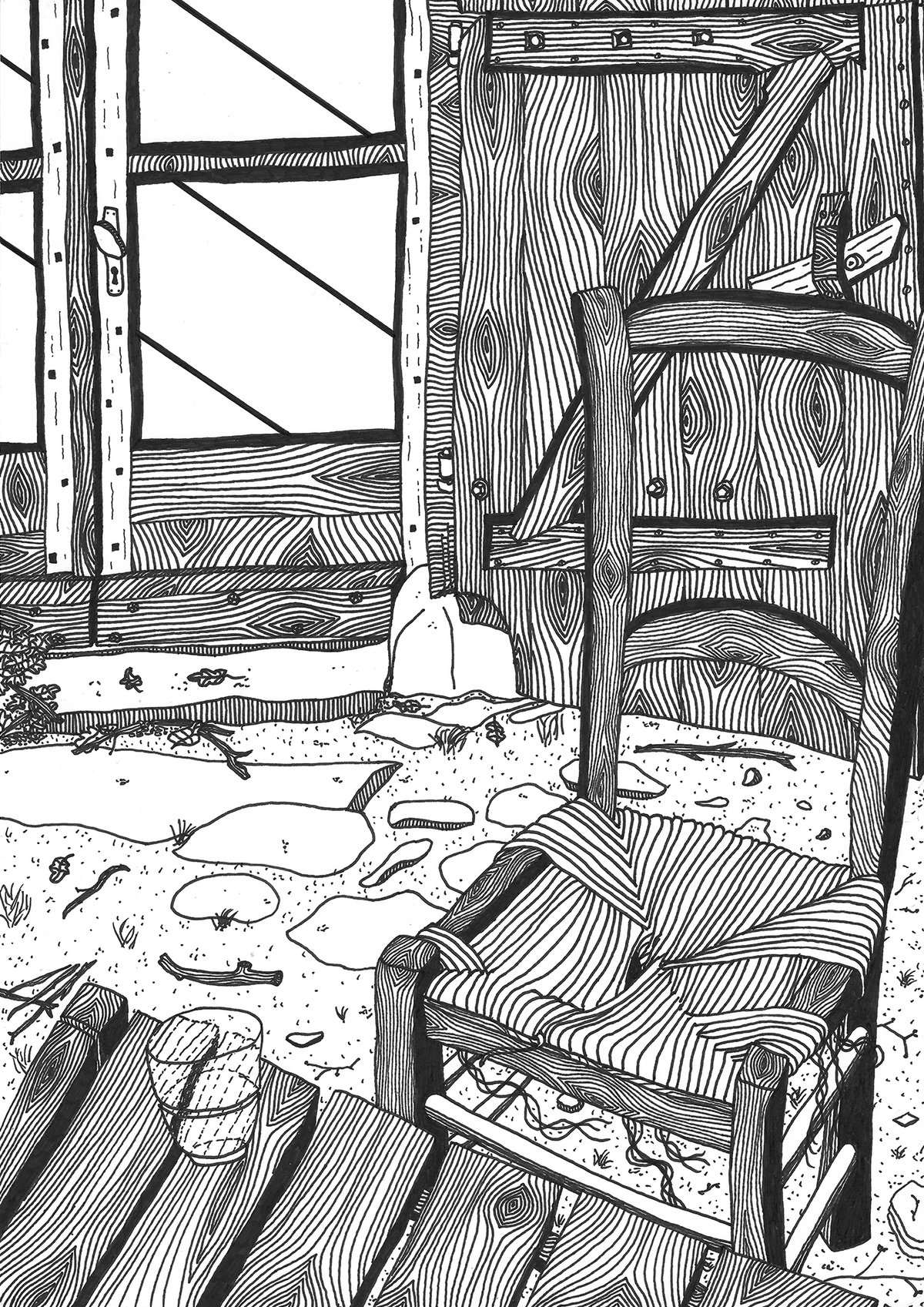 Image of "La Chambre" - Dessin original (21x29,7cm)