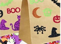 200Piece Halloween Glitter Foam Craft Self Adhesive Stickers Pumpkin Spider Ghost Bat Halloween Part