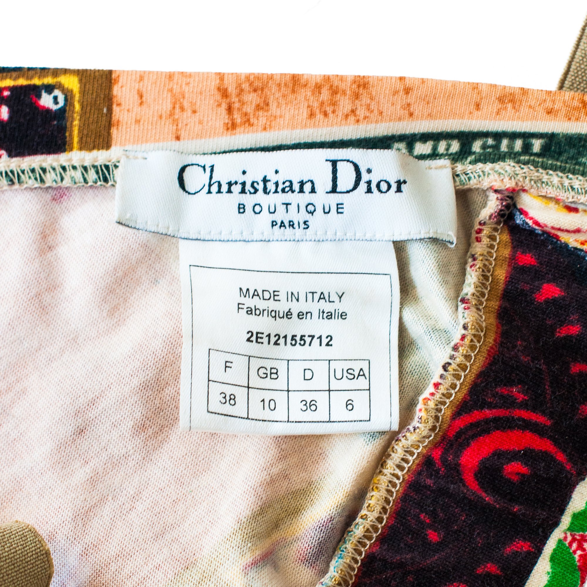 Image of Christian Dior 2002 Cuban Cigar Asymmetric Top