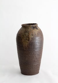 Image 4 of Vase grès brun minéral