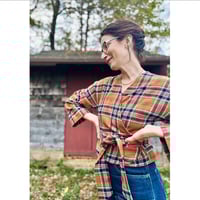 Image 1 of Green Apple Plaid Wrap/Small Crop