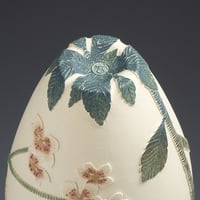 Image 5 of Blue tits & Apple blossom sgraffito vessel
