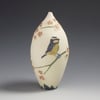 Blue tits & Apple blossom sgraffito vessel