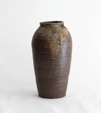 Image 1 of Vase grès brun minéral