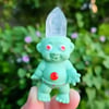 Ugly but Cute Crystal Troll Cyan + Polka Dots 3.5"