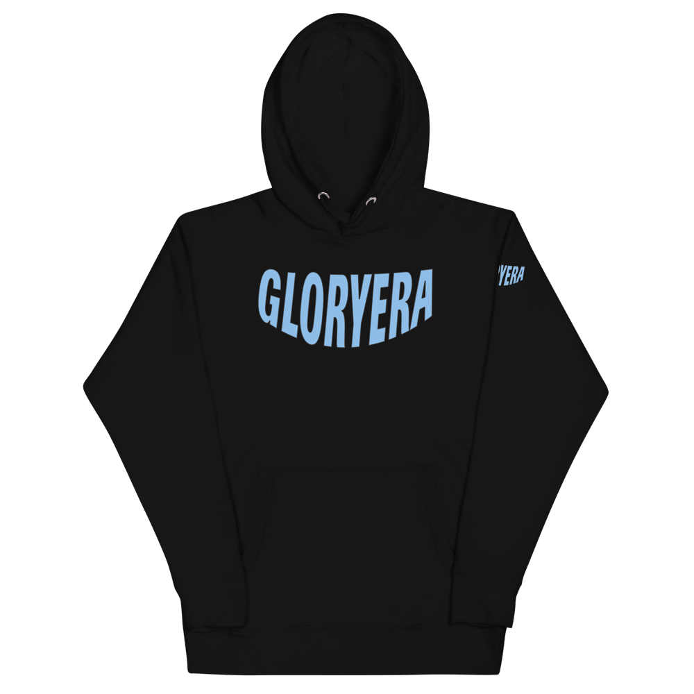 Image of GLORYERA® CREW HOODIE (BLACK/UNIV. BLUE)