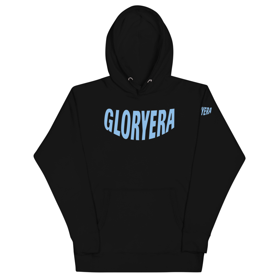 Image of GLORYERA® CREW HOODIE (BLACK/UNIV. BLUE)