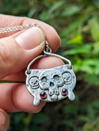 Image 2 of The Ancestors recycled silver cauldron pendant 