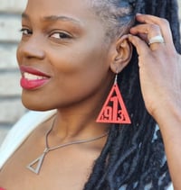 Image 2 of Red Bamboo Delta Earrings  (3 styles)