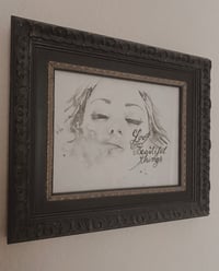 "Look for Beautiful Things" Framed watercolor/illustration