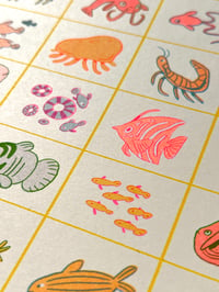 Image 4 of Fish Grid  - 5 Color Riso Print