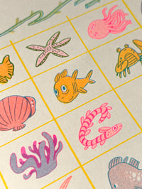 Image 5 of Fish Grid  - 5 Color Riso Print