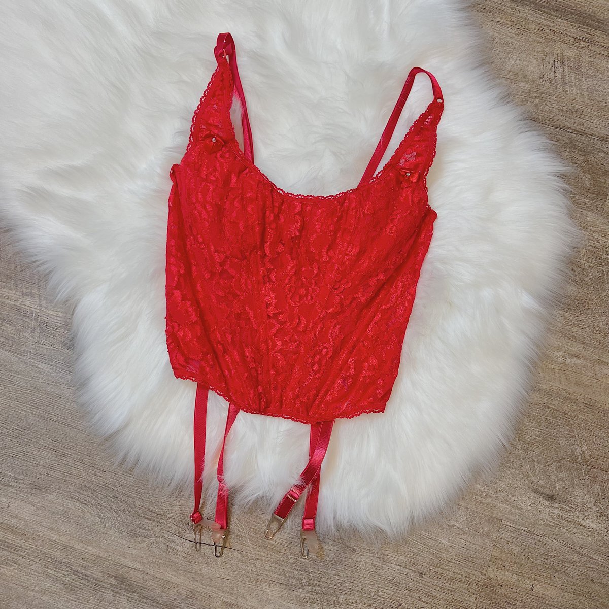Size XS/S - Frederick's of Hollywood Rare Red Lace Bustier