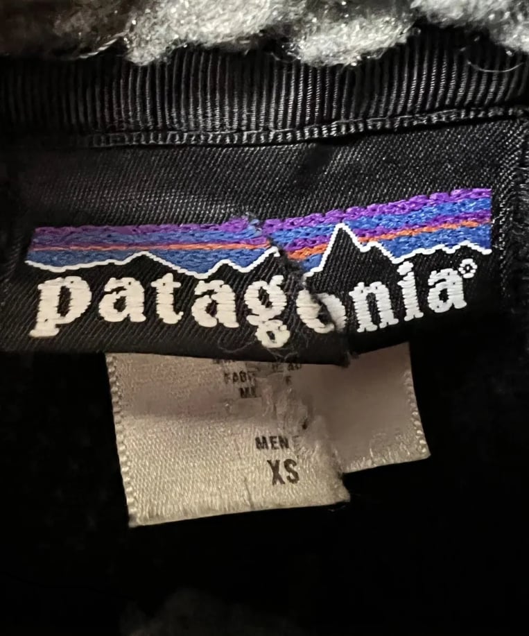 Image of Vintage 2000 Patagonia  Retro X Deep Pile Jacket XS Gray Black