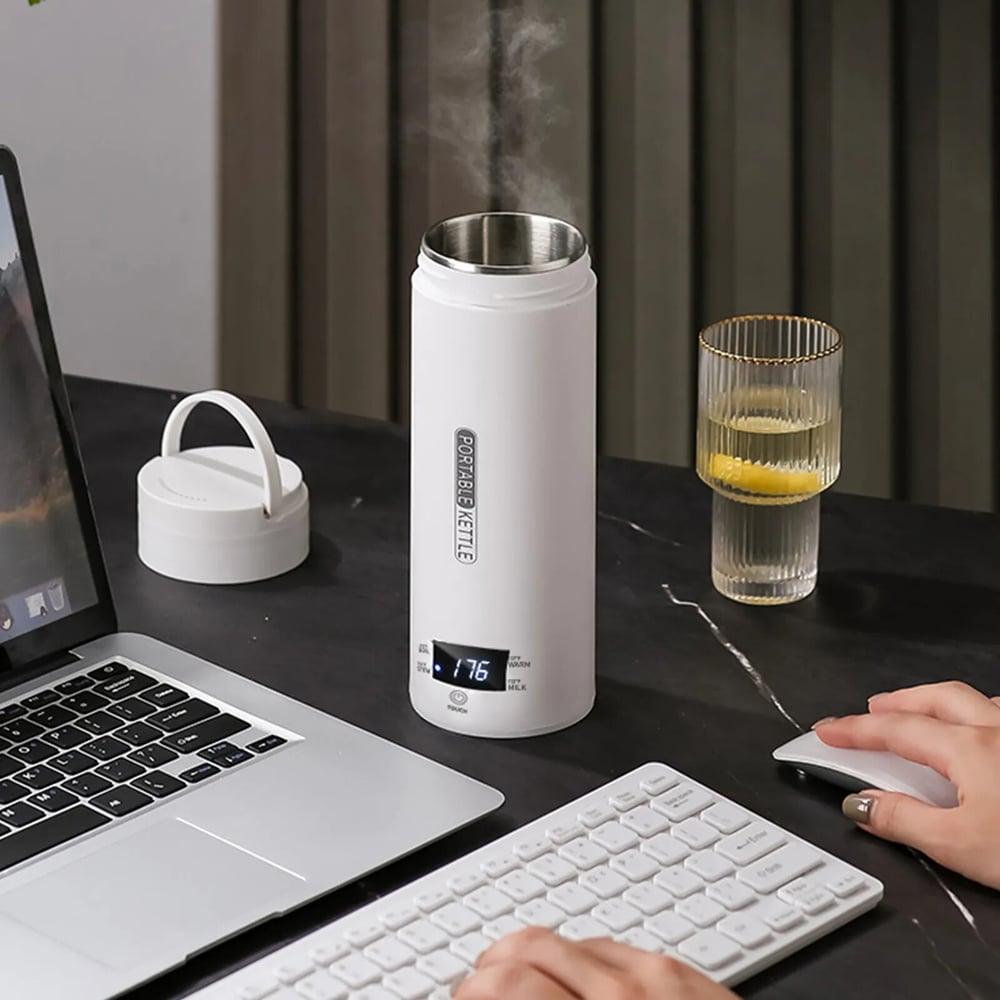 Portable Electric Heating Cup Perfect Travel Home Like Kettle Warms/Boils Water And your favorite..