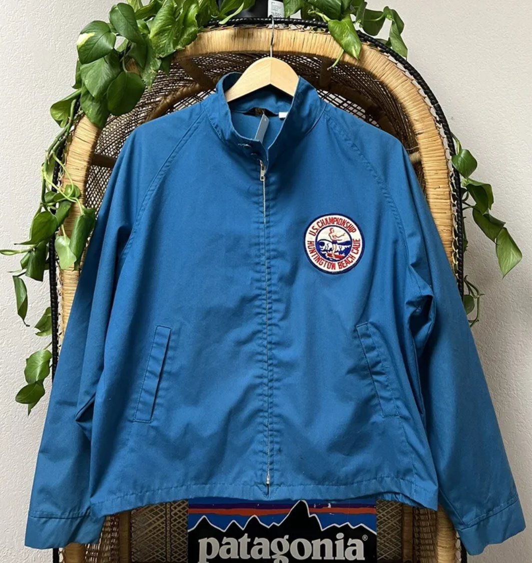 Image of Vintage Surf Club Surfing jacket 60s Huntington Beach US Championship Jacket L