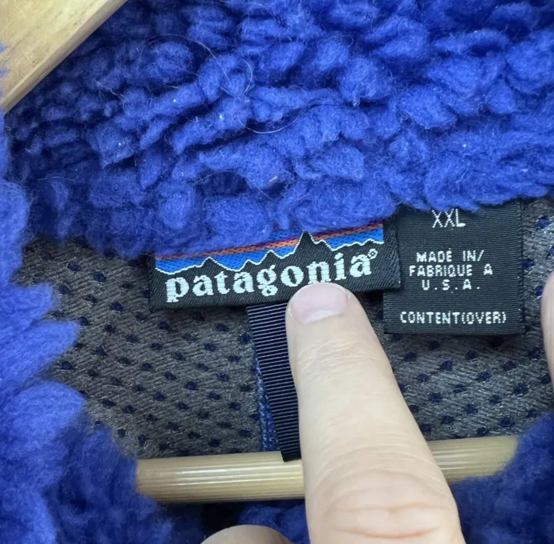 Image of Vintage Patagonia Retro X Cobalt Deep Pile Jacket FA 2001 Mint Condition!!! XXL