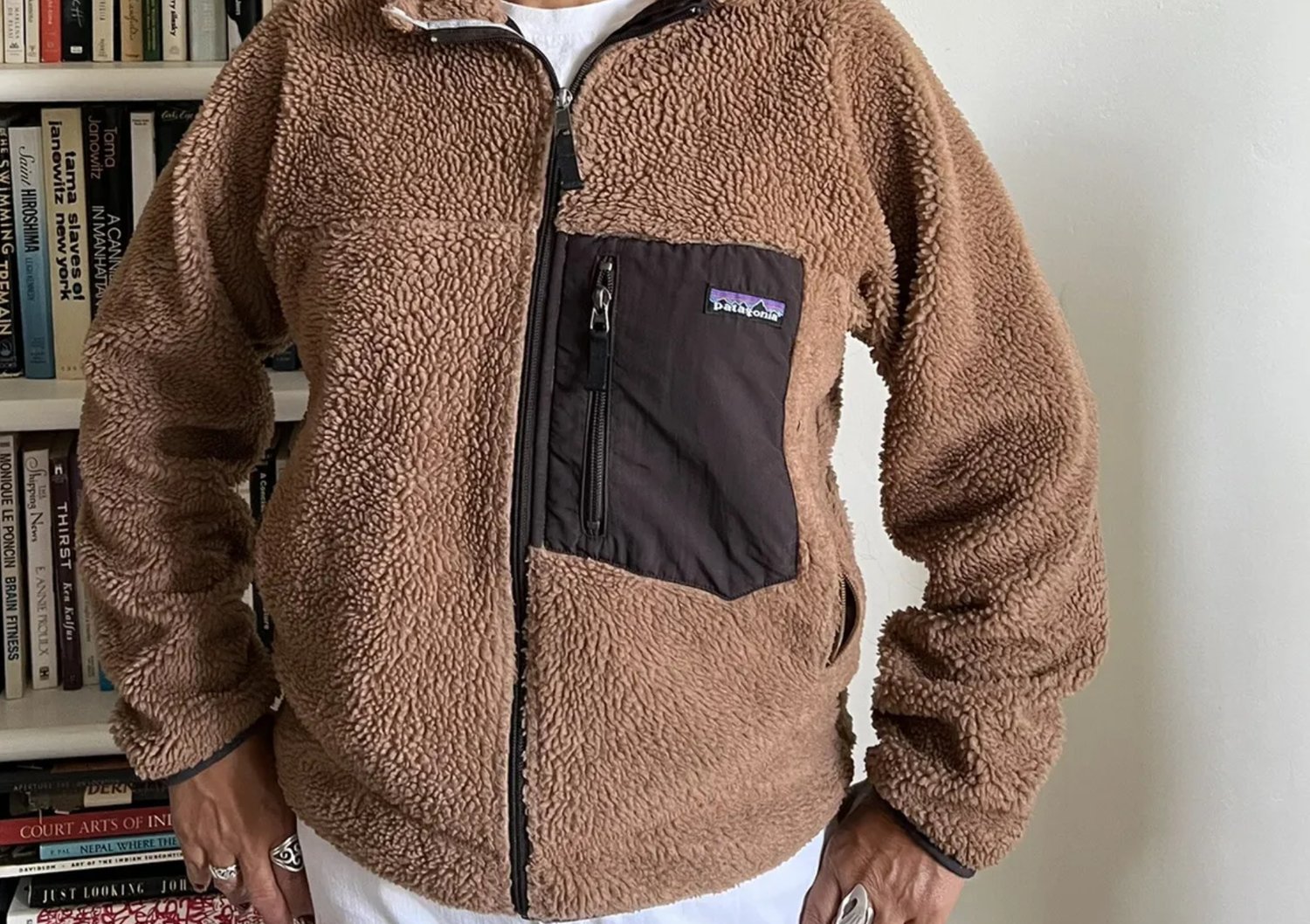 Image of Vintage Patagonia Men's Deep Pile Fleece Brown Retro-X Jacket Size XS Teddy Bear 