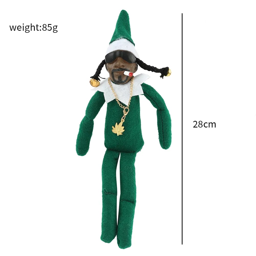 Snoop Dog Christmas Elf Home Decoration New Year And just Chilling On A Leaf Type Of Hang/Rolling