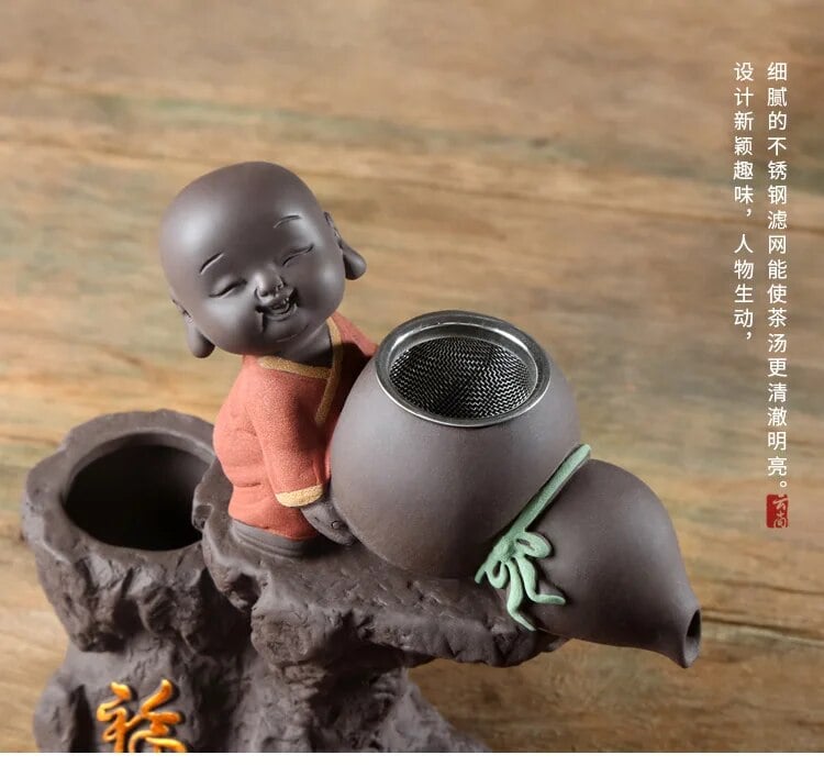 Kung Fu Tea Set Tea Ceremony Little Monk Accessories Set Clip Needle Ceramic Tea Scoop Strainers