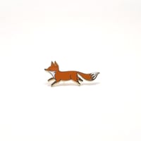 Image 4 of Running Fox Enamel Pin
