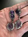 Image of non matching amethyst earrings