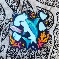 Image 1 of Hammerhead Shark Knight Sticker