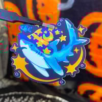 Image 3 of Blue Shark Wizard Sticker