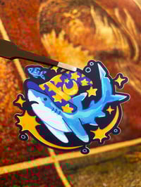 Image 5 of Blue Shark Wizard Sticker