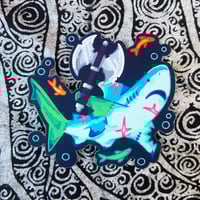 Image 1 of Bull Shark Barbarian Sticker