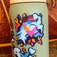 Image 2 of Great White Shark Cowboy Sticker