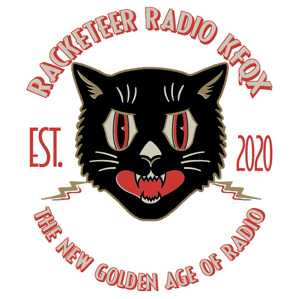 Racketeer Radio KFQX Unisex Black Cat pique polo shirt
