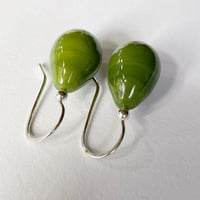 Image 3 of Earrings - Olive Teardrops