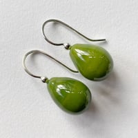 Image 1 of Earrings - Olive Teardrops