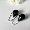 Earrings - Black Teardrop