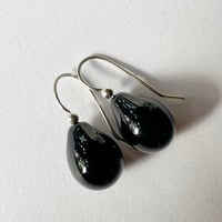 Image 3 of Earrings - Black Teardrop