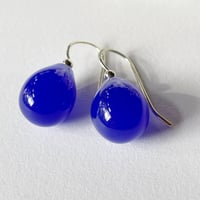 Image 2 of Earrings - Delft Blue Teardrops
