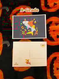 Image 3 of Candy Corn Shark 5"x7" Postcard