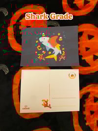 Image 2 of Candy Corn Shark 5"x7" Postcard