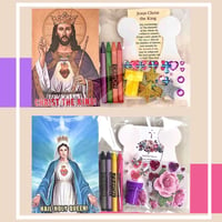 Image 1 of Create-a-Crown Set [2 Varieties] Christ The King/Hail Holy Queen 
