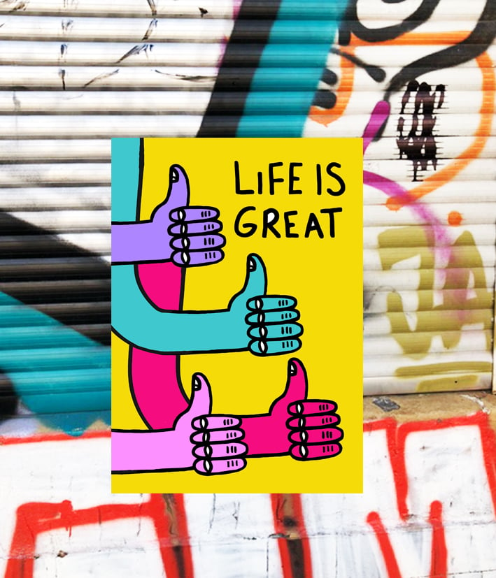 Image of Life Is Great Postcard 