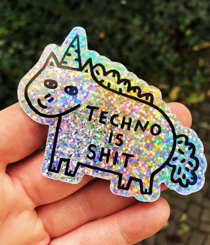 Image of Techno Shiney Sticker 