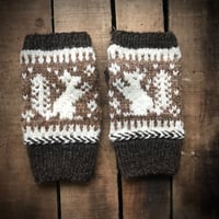 Image 1 of Woodland Squirrel Mitts - Cream