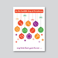 Image 1 of 12 Days of Contraception Christmas card