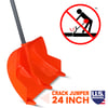 Wood & Composite Decking Snow Shovel w/ Crack Jumping Skid Shoes: Ergonomic and Lightweight 