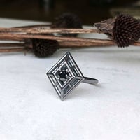 Image 2 of Deco Cage Ring - Black Diamond