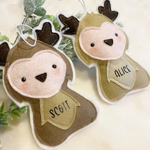 Image of Personalised Reindeer Decorations