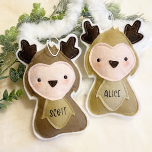 Image of Personalised Reindeer Decorations